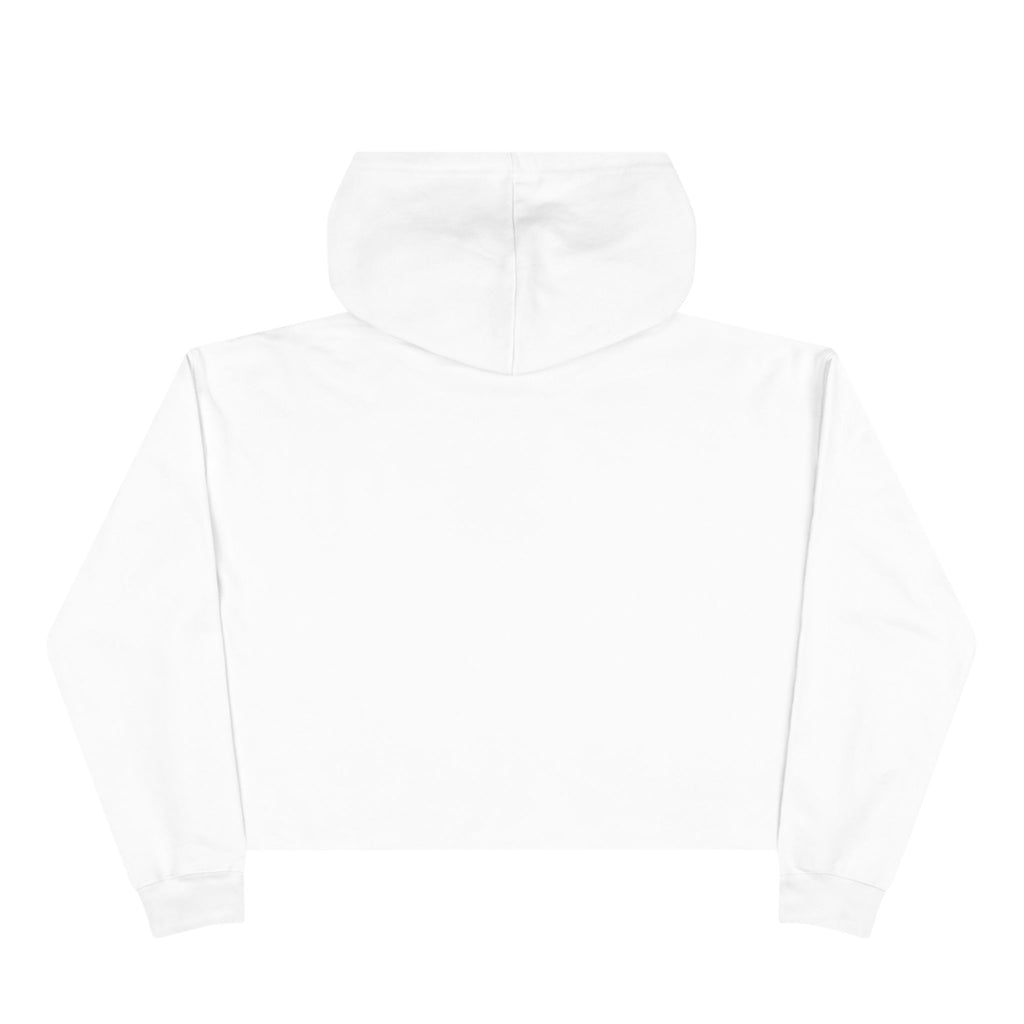 Cropped Script Logo Hoodie — Minimal White Crop Sweatshirt
