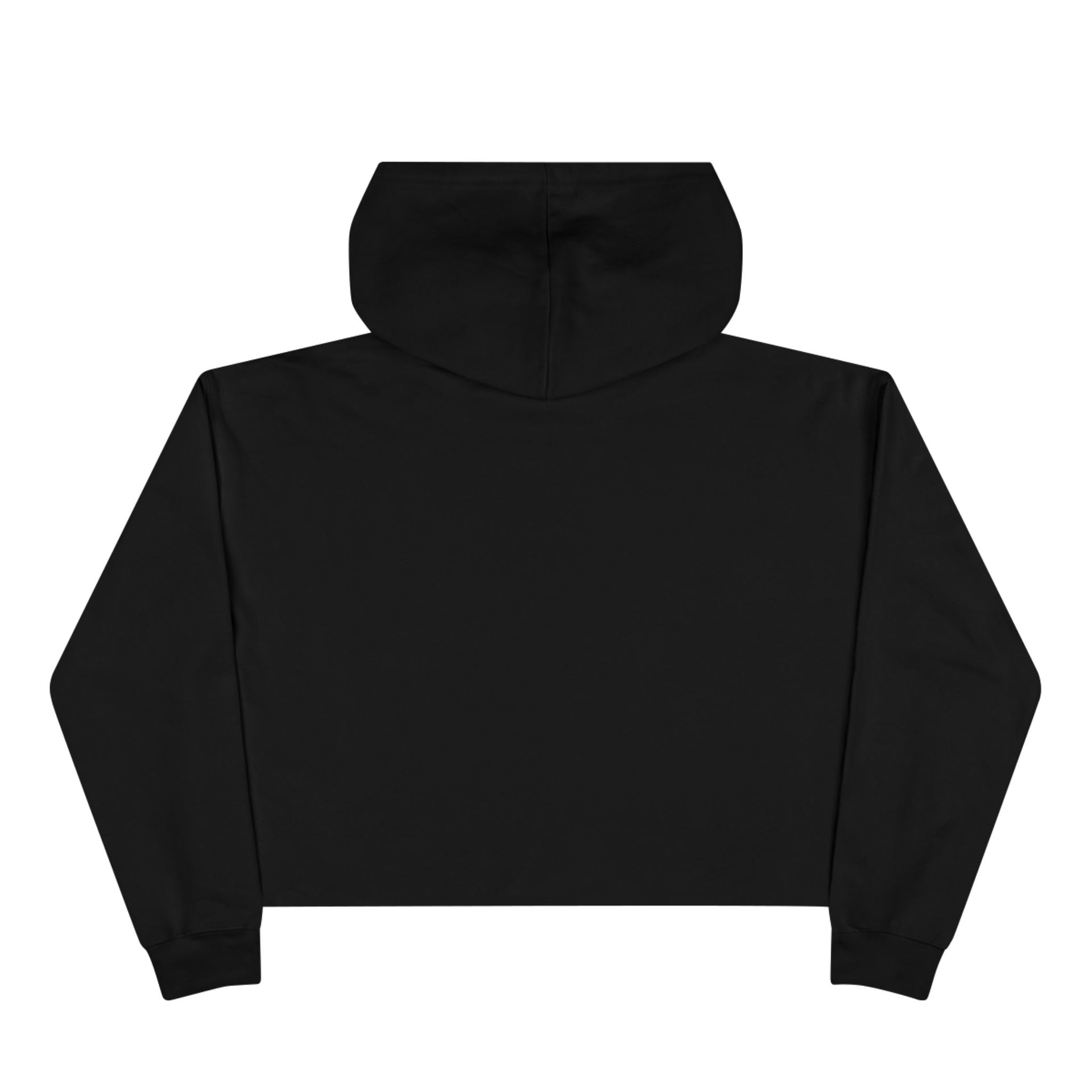 Cropped Script Logo Hoodie — Minimal White Crop Sweatshirt
