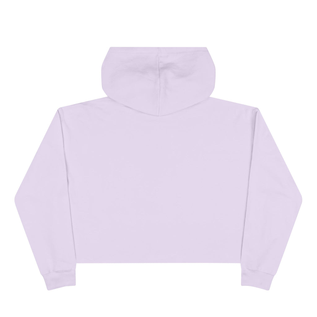 Cropped Script Logo Hoodie — Minimal White Crop Sweatshirt